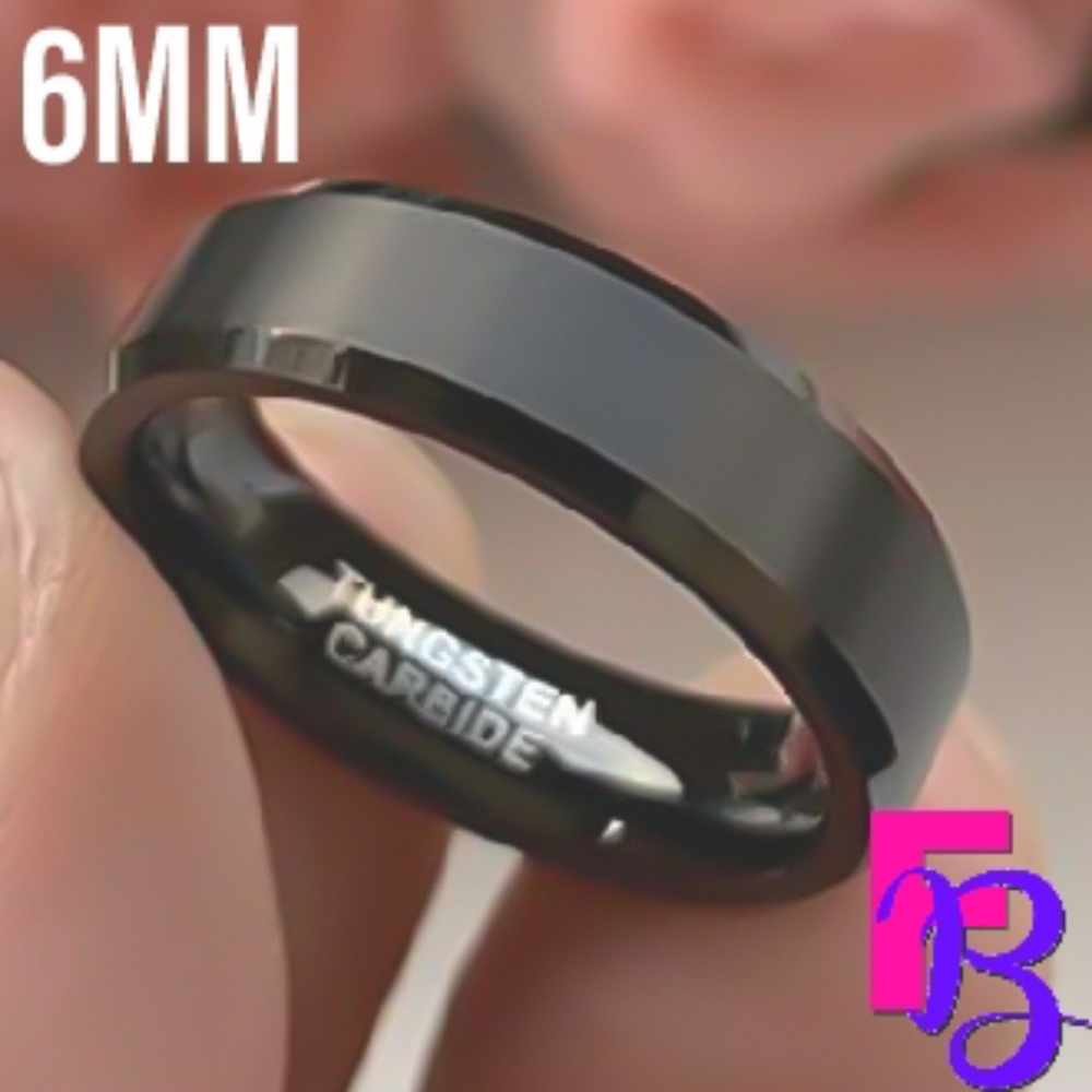 *NEW!* 4MM | 6MM | 8MM Black Tungsten Ring - Picture 3 of 10